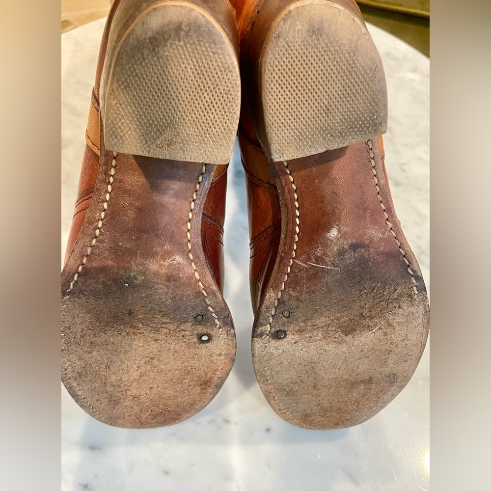 FRYE Rare Vintage *Late 60s* Black Label Horse Stitched Campus Boots, Brown, 6 - Picture 13 of 15